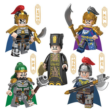 乐高教育三国演义小侠中国关羽曹操古代士兵团拼装积木小人仔玩具 墨