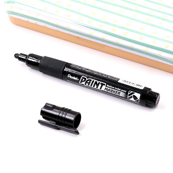 派通（Pentel ）彩色圆头油漆笔 防水速干记号笔粗头大字广告笔MMP20 绿色单支装