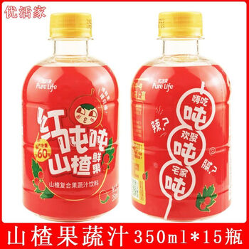 果蔬汁果肉果汁饮料鲜果汁山楂350ml152022年12月山楂鲜果350ml15瓶