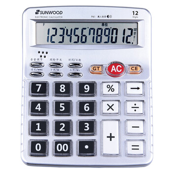三木(SUNWOOD)效率王系列 大屏真人语音12位通用桌面计算器/附两节7号电池 P41 三木(SUNWOOD)效率王系列 大屏真人语音12位通用桌面计算器/附两节7号电池 P41