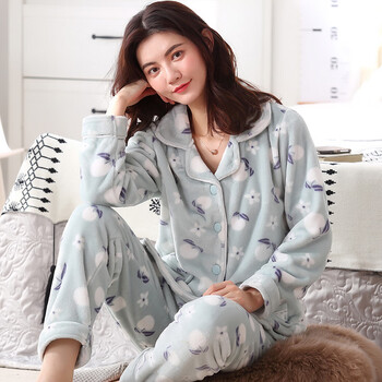 【京东精选】睡衣女冬加厚珊瑚绒保暖甜美可爱秋冬法兰绒女士可外穿