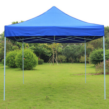 户外遮阳棚摆摊大伞折叠伸缩雨篷四脚雨棚四角伞广告帐篷 3*3加固折叠