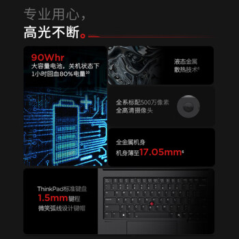 ThinkPad 联想 P1 AI 2024英特尔酷睿Ultra可选 16英寸高性能移动图形工作站设计本游戏本笔记本电脑 Ultra7 32G 1T RTX2000 Ada