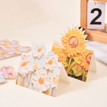 狮洛德 创意油画毕业季贺卡高考祝福贺卡生日花束包装礼物装饰卡片10张