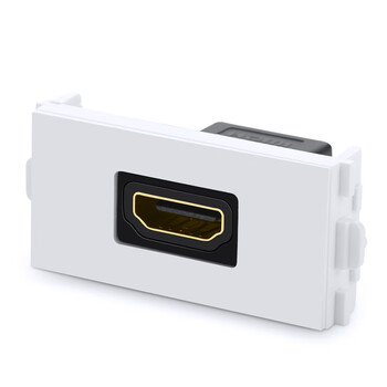 绿联HDMI86面板单口插座 免焊接86型模块 高清电视视频组合模块工程装修布线接头 直头 20317