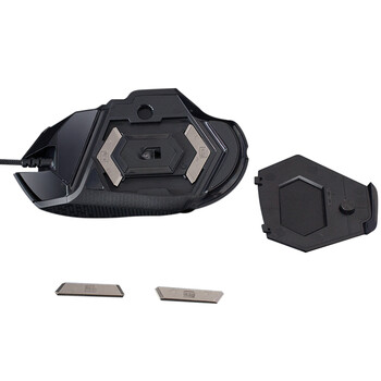 迪摩（DEARMO）F35有线鼠标游戏鼠标电竞RGB鼠标绝地求生吃鸡鼠标带砝码配重块鼠标 黑色 6000DPI