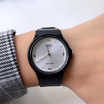 卡西欧(casio)考试专用日本手表女男网红情侣复古小黑表mq-24-7b2 mq