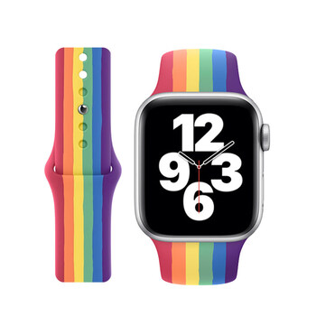 官方旗舰苹果手表表带原装beisiiwatch7applewatch6543s7s6彩虹色3840