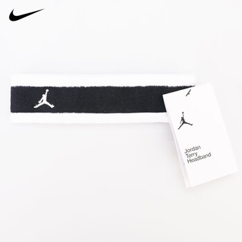 耐克(NIKE)Jordan飞人运动头带发带篮球健身瑜伽AJ吸汗J1004299189OS黑白 耐克(NIKE)Jordan飞人运动头带发带篮球健身瑜伽AJ吸汗J1004299189OS黑白