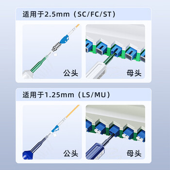 EB-LINK 光纤清洁笔端面清洁2.5mm一按式法兰适配器光模块收发器光纤清洁器适用SC/FC/ST接口 EB-LINK 光纤清洁笔端面清洁2.5mm一按式法兰适配器光模块收发器光纤清洁器适用SC/FC/ST接口