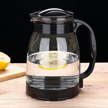 君吻2000ml冷水壶玻璃凉水壶大容量泡茶壶防爆耐热家用凉白开水壶居家