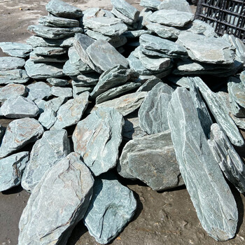 刘不丁片石岩片页岩天然溪流石鱼缸造景石乌龟晒台峡谷造景假山石微