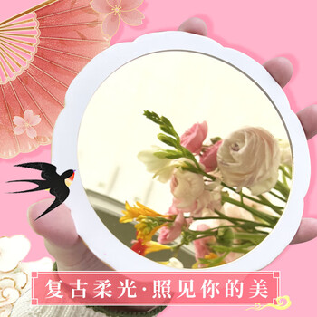 飞乐鸟 本宫想镜镜DIY水彩涂色古镜礼盒儿童画颜料 珍珠母嵌花水彩涂色古镜美术写生美育工具