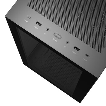 爱国者（aigo）月光宝盒 镜 黑色 游戏台式电脑机箱 支持双360水冷/E-ATX主板/Type-c/黑色海景房/4090显卡