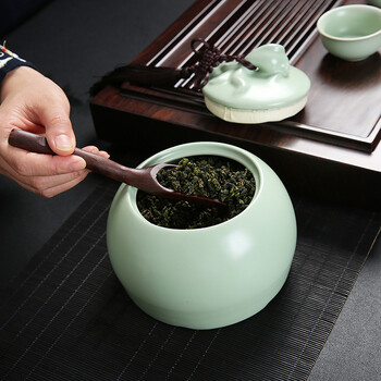 金镶玉 茶具年年有余茶叶罐 汝瓷花茶罐茶具原矿仿宋汝窑密封储藏罐 金镶玉 茶具年年有余茶叶罐 汝瓷花茶罐茶具原矿仿宋汝窑密封储藏罐
