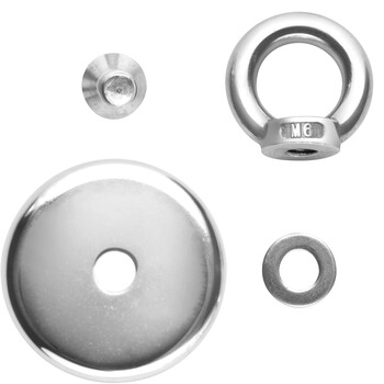 DSB(迪士比)强磁吸铁石磁铁强力打捞专用圆形吸铁石钕铁硼吊环吸盘河道户外打捞神器直径42mm 1个装 DSB(迪士比)强磁吸铁石磁铁强力打捞专用圆形吸铁石钕铁硼吊环吸盘河道户外打捞神器直径42mm 1个装