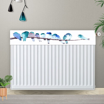 定制暖气片装饰罩防尘罩套布新式简约布艺防熏半包遮盖家用遮挡帘