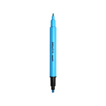 派通（Pentel ）双头荧光记号笔 学生卡通记号笔 高光重点标注笔 SLW11 天蓝色
