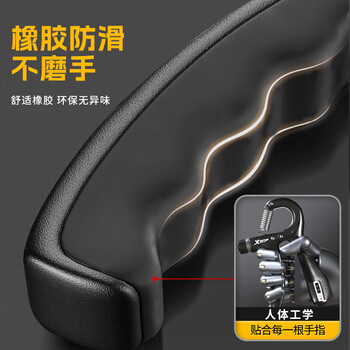 特步（XTEP）计数握力器练臂力训练可调节手指康复锻炼男女健身器材家用5-60KG