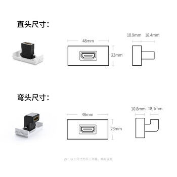 绿联HDMI86面板单口插座 免焊接86型模块 高清电视视频组合模块工程装修布线接头 直头 20317
