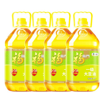 福临门 一级大豆油5LX4桶 添加AE营养 新日期健康食用油批发价中粮 4桶装
