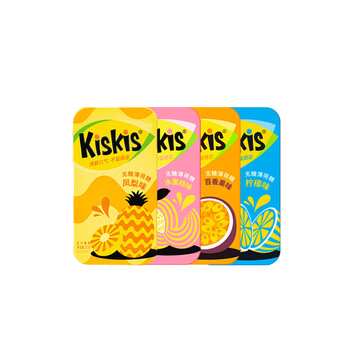 糖酷滋口香糖kisskiss糖果特凉薄荷糖型清新口气吻接 水蜜桃味1盒