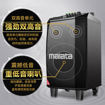 万利达（Malata）M+9015C户外音箱拉杆电木吉他贝斯民谣弹唱乐器音箱低音炮广场舞麦克风户外音响8吋L8