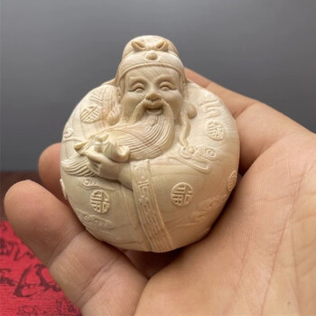 黄杨木雕福禄寿图片- 京东