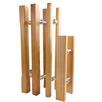 定制大门拉手原木玻璃门拉手实木大拉手门把手中式现代木拉手大拉手 