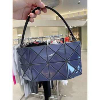 日本代购issey miyake 三宅一生 5月新款手拎包 收纳手提小方包 深蓝