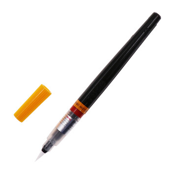 派通（Pentel ）科学毛笔小楷练字软毛笔 书法笔便携彩色绘画手帐手绘可换墨胆 XGFL 橘黄