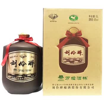 刘伶醉(万坛酒林酒) 60度 5l 一套一坛 浓香型【91】名酒收藏06拍卖
