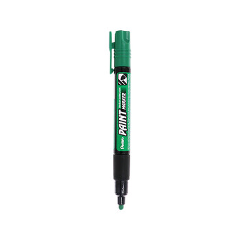 派通（Pentel ）彩色圆头油漆笔 防水速干记号笔粗头大字广告笔MMP20 绿色单支装