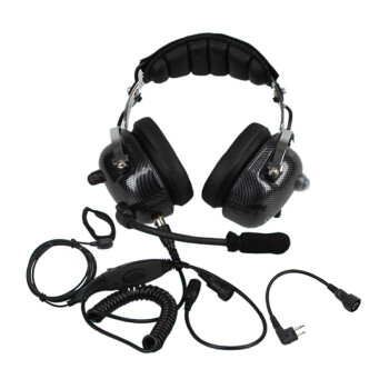 西尔得（XIERDE） 对讲机耳机 赛车耳机 航空咪 重型抗噪音耳麦 顶戴式头戴耳机 碳灰色M头