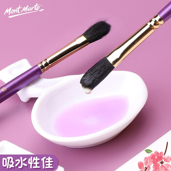 蒙玛特(Mont Marte)画笔12号 颜料画笔儿童画画笔水彩画笔绘画排笔 胖扁峰马毛混合毛毛笔国画笔V MPB0085速写素描
