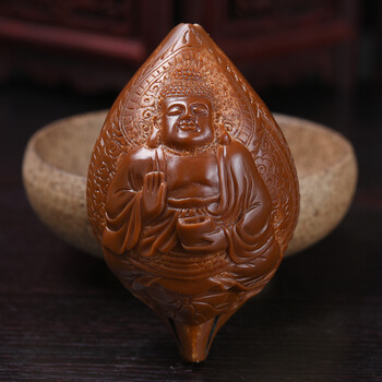 橄榄核雕文玩吊坠 如来佛祖 进口大核雕刻 约4.1cm