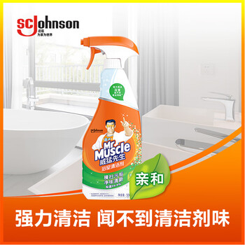 威猛先生（Mr Muscle）浴室清洁剂 500g 去除水垢 皂垢 瓷砖清洁剂（新老包装随机发货）