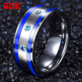 钨金男士戒指潮人 银色拉砂男戒指韩版个性潮学生 钨钢饰品刻字 美7号