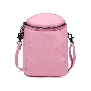 2018秋冬季上新新款潮韩版斜挎包斜跨链条迷你小包包包女包 粉红色
