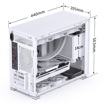 乔思伯（JONSBO）松果D31 标准版白色 MATX机箱（双360冷排/ATX电源/Type-c Gen2 10Gbps+/垂直风道/长显卡）