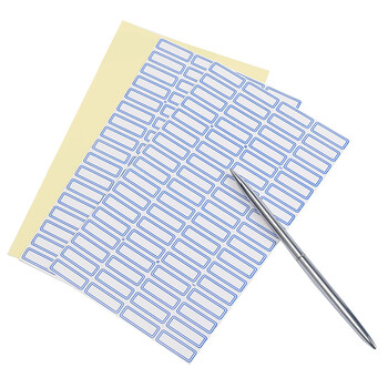 递乐 4080枚30mm×12mm不干胶标签贴纸定制自粘性标贴 68枚/张 60张/包 4630蓝色