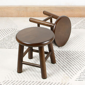 趣槐实木小圆凳原木凳家用凳子橡木小板凳简约矮凳现代换鞋凳整装 普