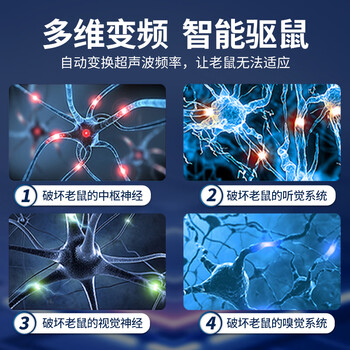 鼠道难超声波驱鼠器500㎡一窝锅端灭驱鼠商用家用强力老鼠克星驱鼠神器