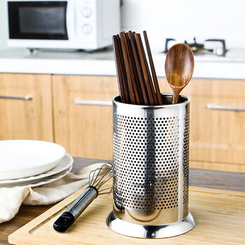 不锈钢镂空筷子笼加高沥水架家用筷子筒加高厨房多功能餐具笼子筷一个