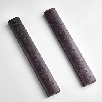 六品堂 镇尺 镇纸书法压纸石文房四宝 实木黑梓木红木 书画皆宜【1对】父亲节礼物