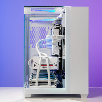 半岛铁盒（PADO）白泽360MAX 白色海景房 ATX 台式机电脑主机箱（无A柱/三面玻璃/支持360水冷/7风扇位/4090显卡）