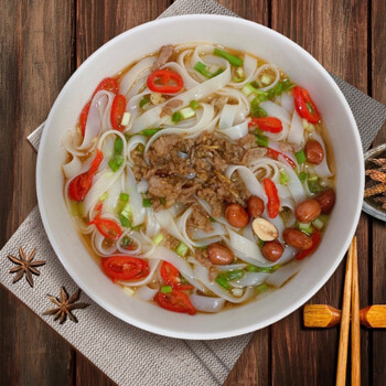 湖南米粉米线宽粉攸县米粉扁粉圆粉粗粉长沙米粉河粉粉丝 【扁粉2斤