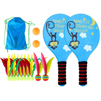 紫湖板羽球拍加厚毽球拍三毛球拍木板羽毛球羽拍子套装带12球收纳袋 紫湖板羽球拍加厚毽球拍三毛球拍木板羽毛球羽拍子套装带12球收纳袋