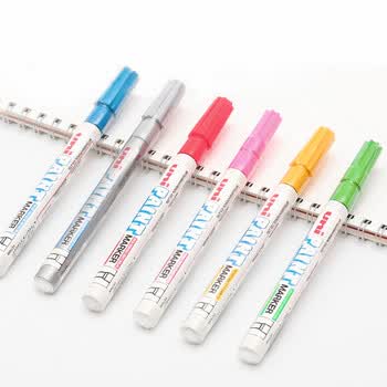 uni三菱【开学季】PX-21 小字油漆笔 0.8-1.2mm工业记号笔物流笔（可用于汽车补漆）浅蓝色 12支装