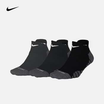 耐克nike dry cushion low 女子训练袜(3双) sx6070 sx6070-010黑 m